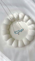 blue zircon hob necklace