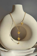 Hearts drop necklace and earrings set